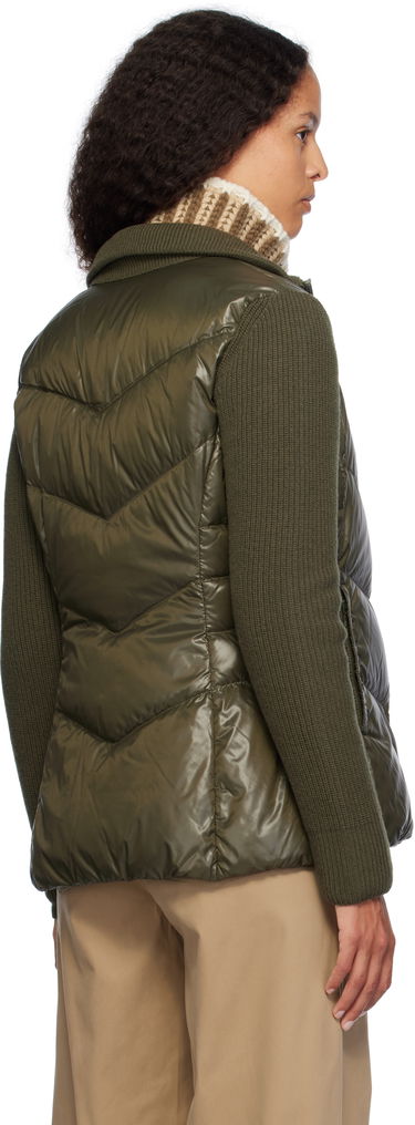 Pufferjacka Moncler Moncler Padded Wool Zip-Up Down Cardigan Grön | J20939B00041M1241, 2