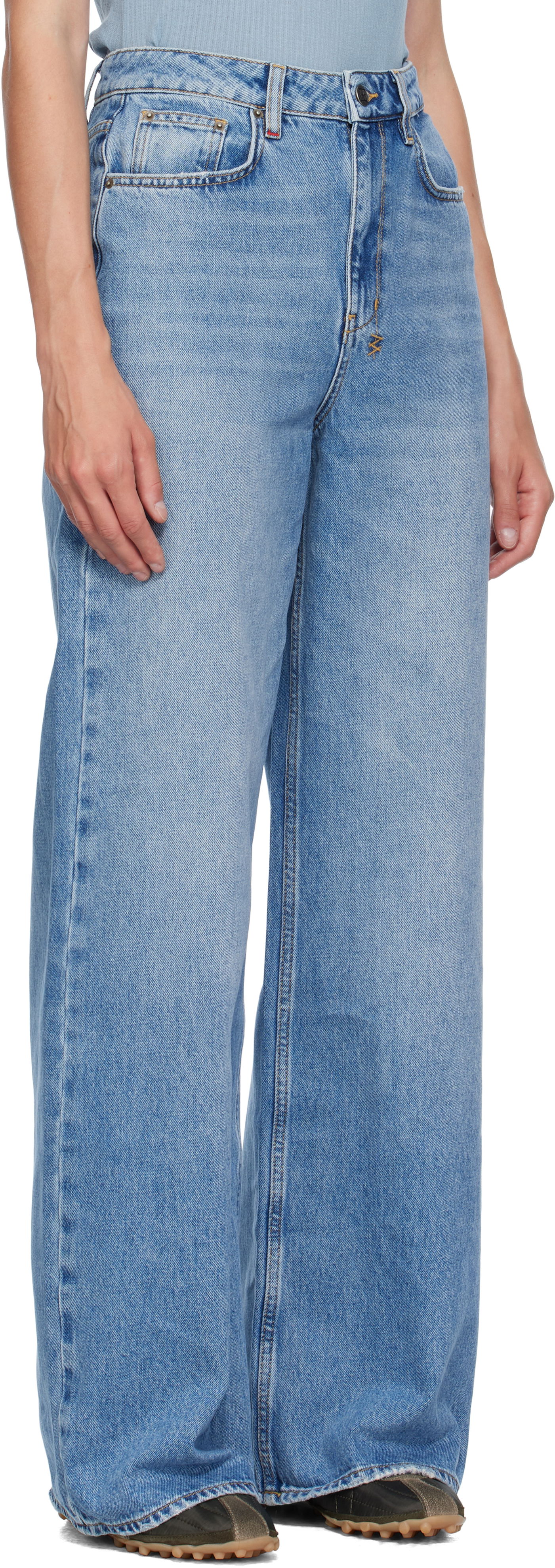 Jeans Ksubi Baggy Strider Horizon Jeans Blå | WFA25DJ024, 1