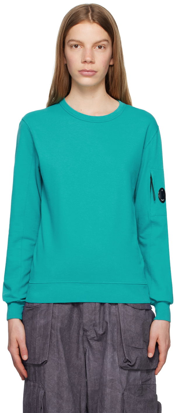 Sweatshirt C.P. Company Lens Sweatshirt Blå | 14CMSS032A-002246G, 0