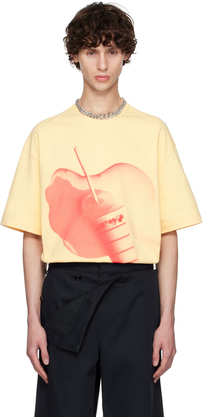 T-shirt Jil Sander Printed T-Shirt Gul | J61GC0003_J20218