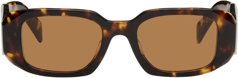 Solglasögon Prada Rounded Rectangle Acetate Sunglasses Brun | 0PR 17WSF 8056597753647