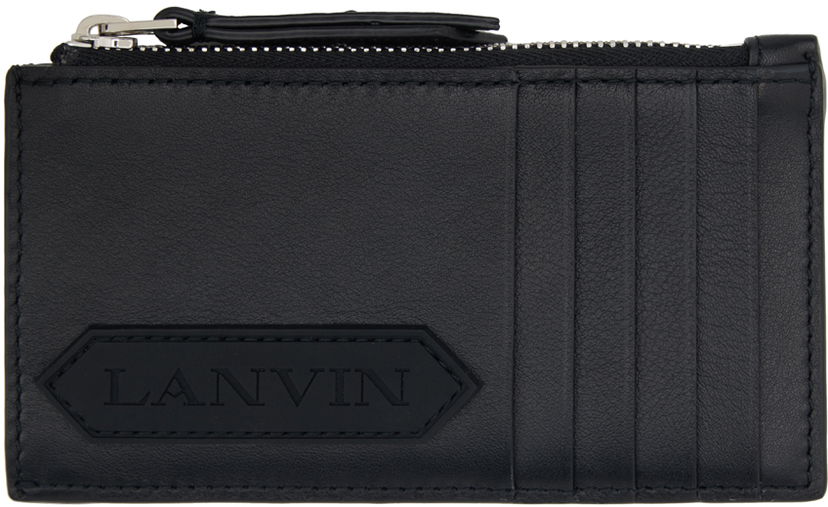 Plånbok LANVIN Zip Card Holder Svart | LM-SLSWZ3-TOPS-P24