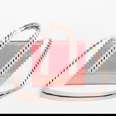 Tygpåse Palm Angels Palm Angels Glitter Mini Tote Bag Rosa | PGNA003S25FAB0023003, 1