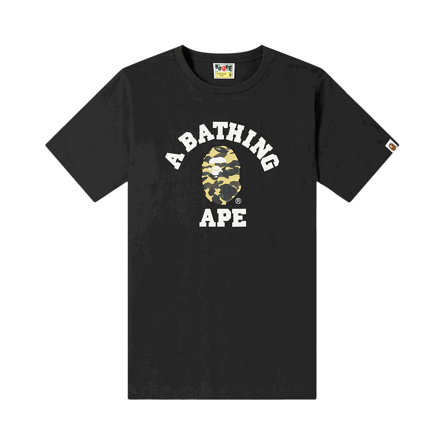 T-shirt BAPE 1st Camo College Relaxed Tee Svart | 1H30 110 009 BLACK YELLOW, 0