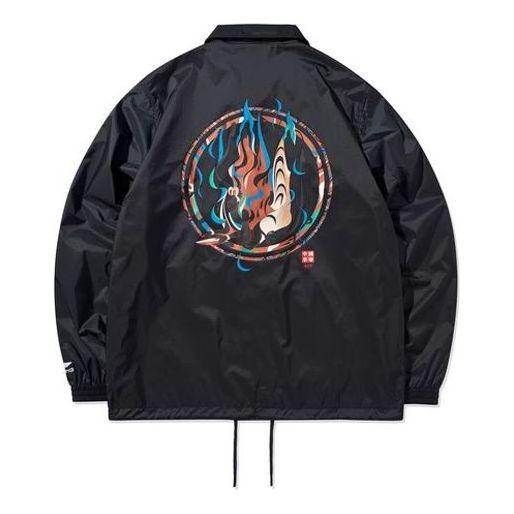 Vindjacka Li-Ning Graphic Print Coach Jacket Svart | AFDQ249-1