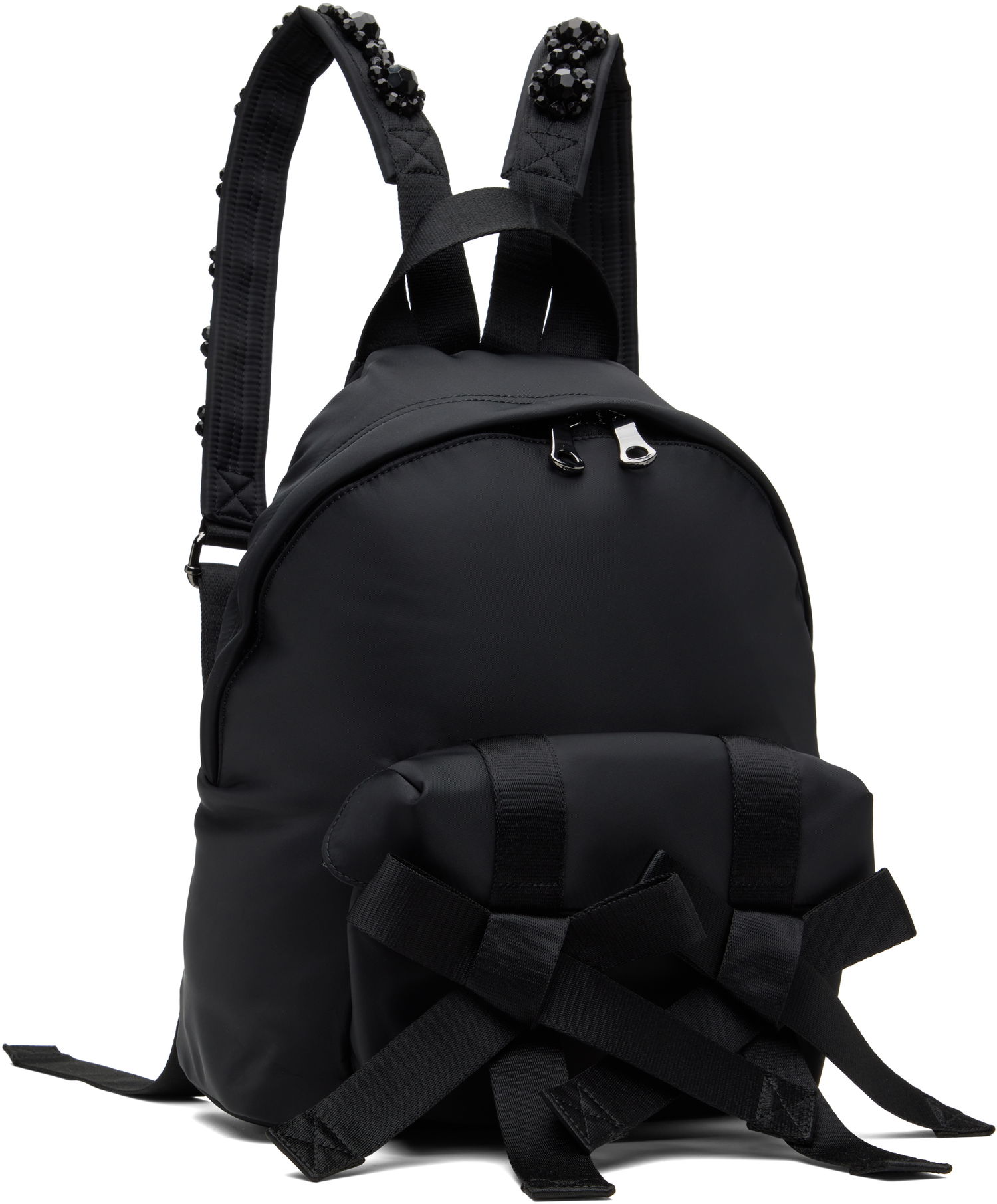 Ryggsäck Simone Rocha Simone Rocha Beaded Utility Bow Backpack Svart | BAG179TB-M 0761, 1