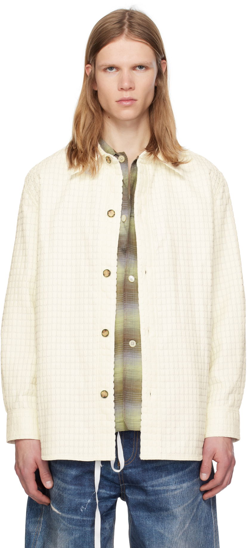 Skjorta Andersson Bell Long Sleeve Shirt Vit | atb1134m