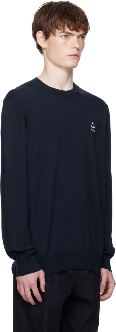 Sweater A.P.C. A.P.C. Gabin Anchor Logo Knit Sweater Beige | COGDK-H23412, 4