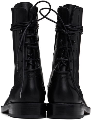 Kläder Ann Demeulemeester Ann Demeulemeester Heiko Leather Boots Svart | CO02-M-A40-LT047-099, 1