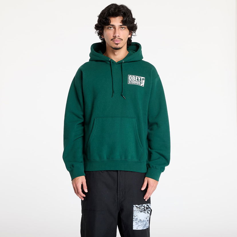 Sweatshirt OBEY Studios Icon Hoodie Sweatshirt Grön | 112843977-RFR