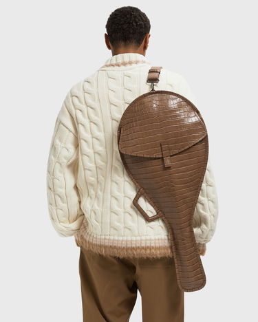 Handväska Lacoste Crocodile Embossed Racket Bag Brun | NU5169DP-T15, 2