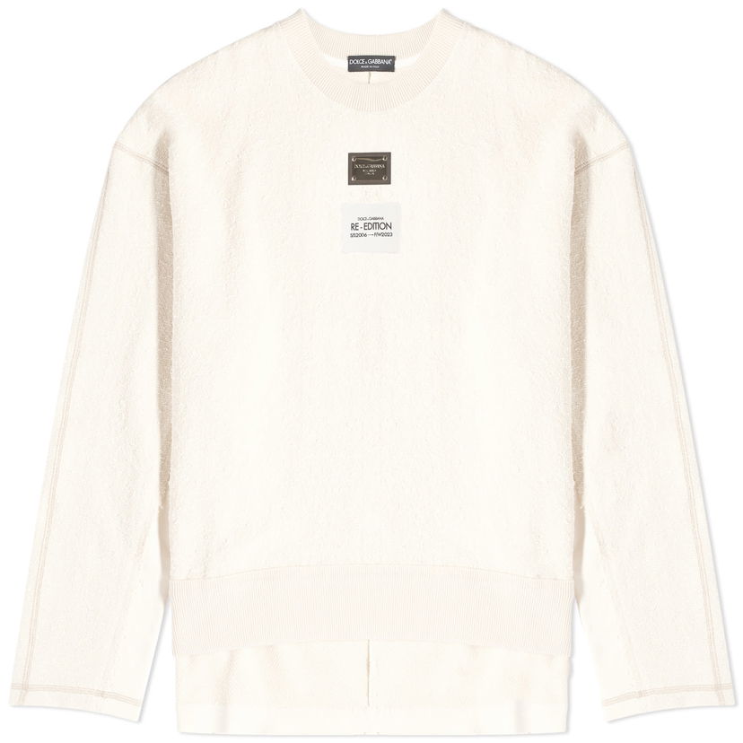 Sweatshirt Dolce & Gabbana Dolce & Gabbana Re-Edition Crew Neck Sweatshirt Vit | G9AJRTGG481-S9000