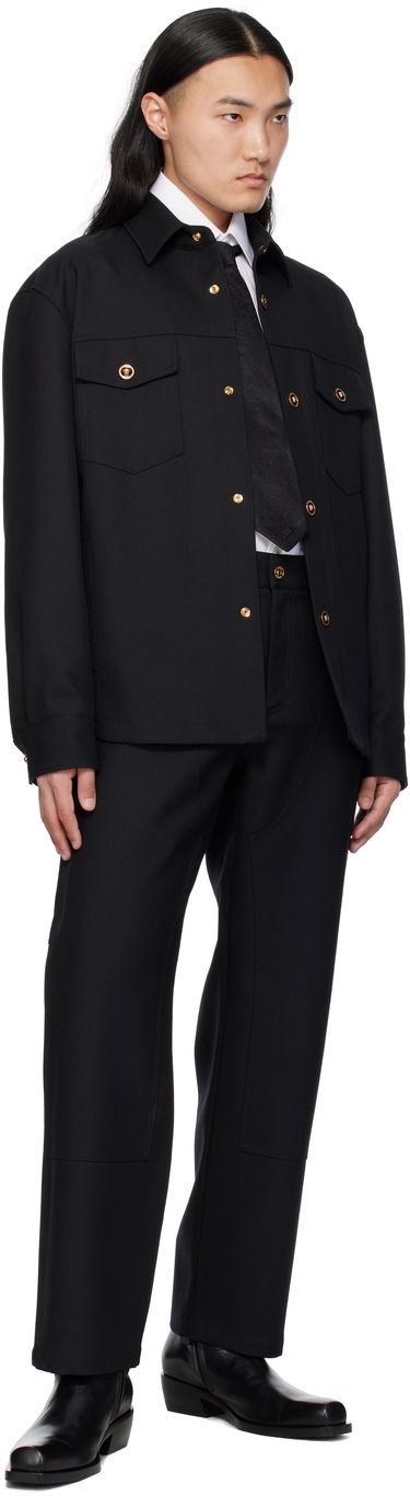 Jacka Versace Versace Cavalry Wool Overshirt Svart | 1018867_1A08771, 3