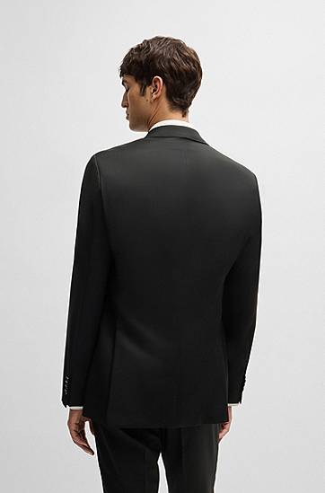 Jacka BOSS BOSS Virgin-Wool Serge Regular-Fit Suit Jacket Svart | 50469172, 1