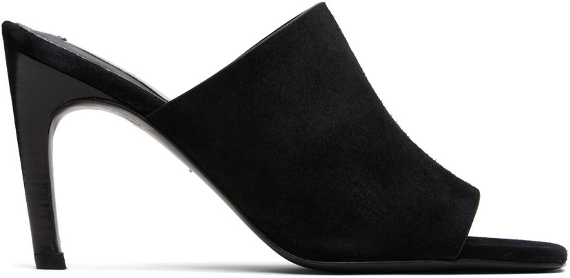 Kläder TOTEME TOTEME Bandeau Suede Mules Svart | 253-WAS0245-LE0004