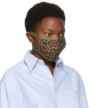 Halsduk R13 R13 Leopard Print Pleated Face Mask Brun | R13AMSK2-4, 1