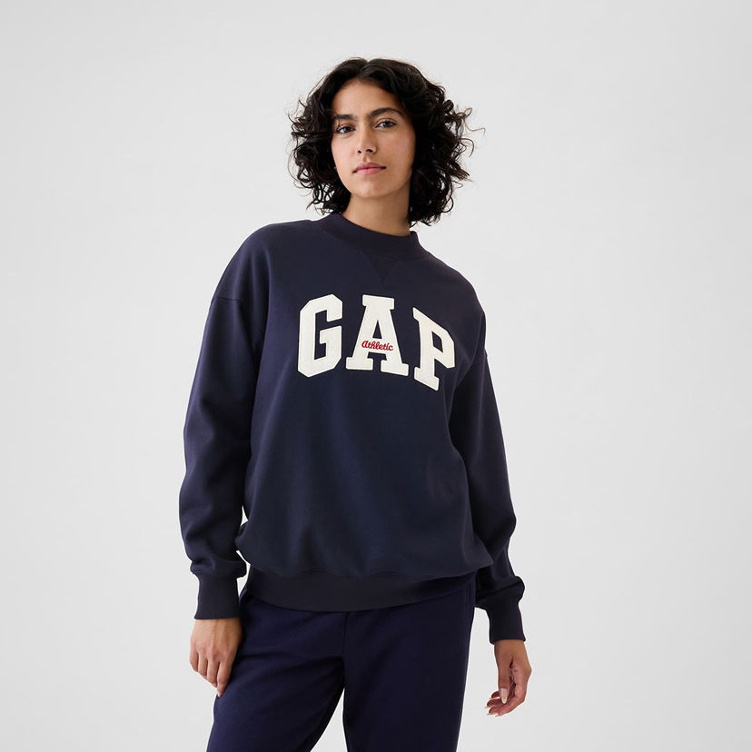 Sweatshirt GAP Mockneck Pullover Navy Uniform Mörkblå | 523574-04