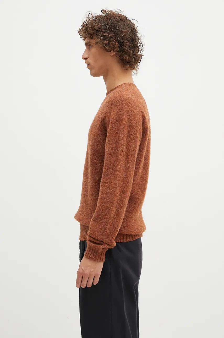 Sweater NORSE PROJECTS Birnir Brushed Lambswool Crewneck Sweater Brun | N45.0520.4001, 1