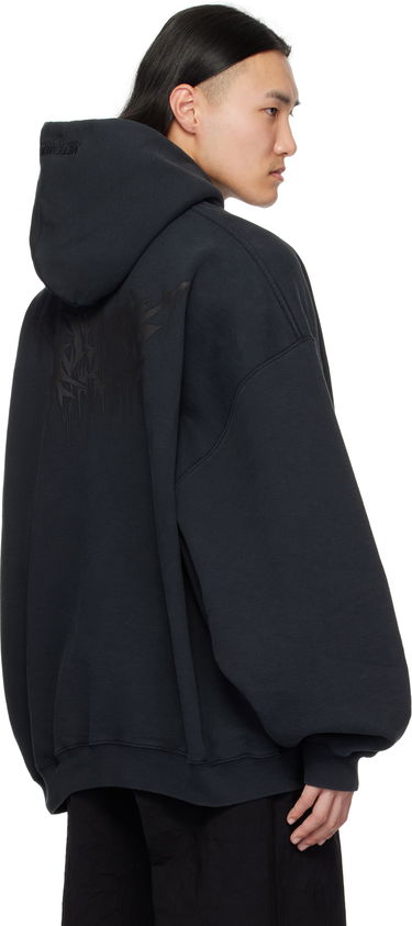 Sweatshirt VETEMENTS Vetements Drip Metal Oversized Hoodie Svart | UA66HD730B, 2