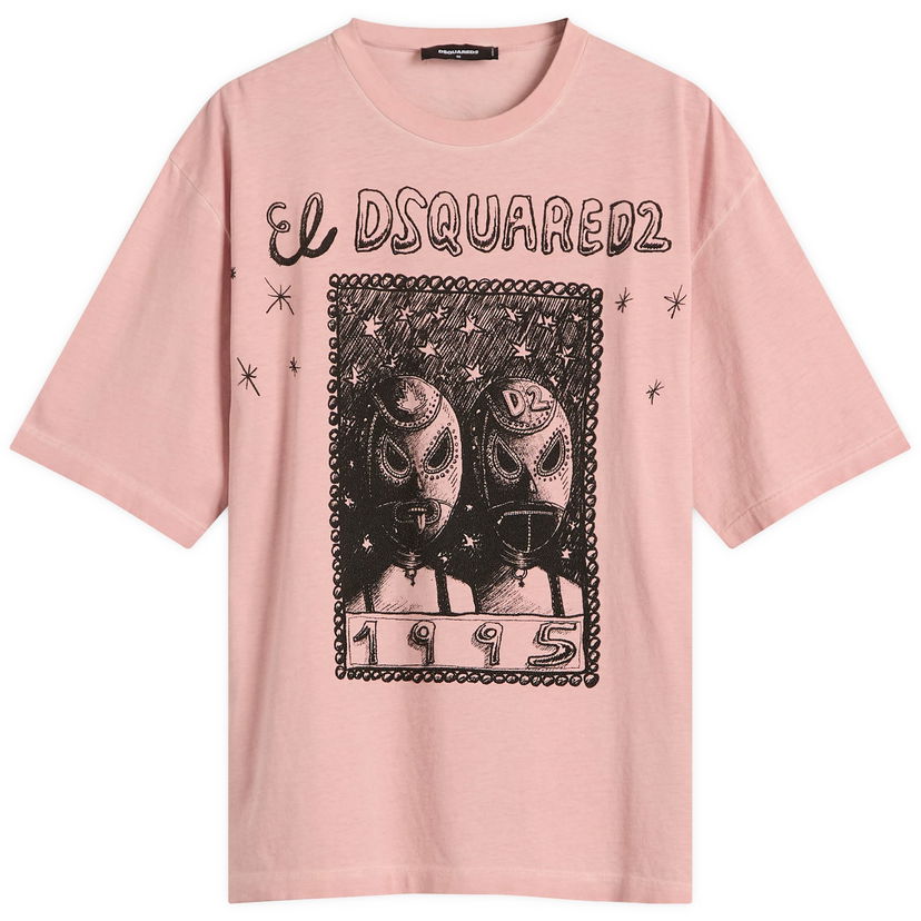 T-shirt DSQUARED2 Dsquared2 Loose Fit Graphic T-Shirt Rosa | S71GD1555-D20035-235
