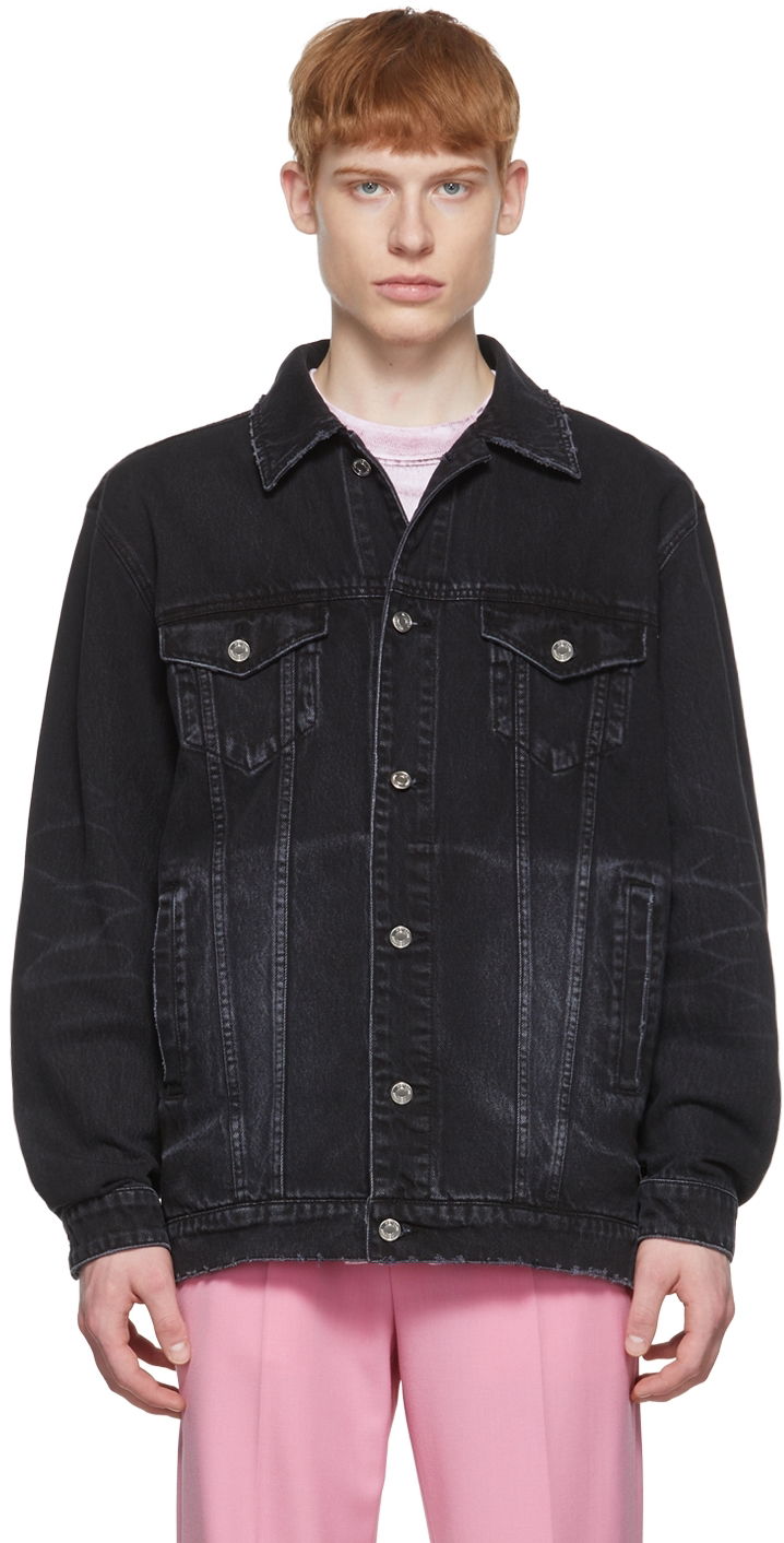 Jacka We11done Denim Jacket Svart | WD-DJ1-22-354-U-WB