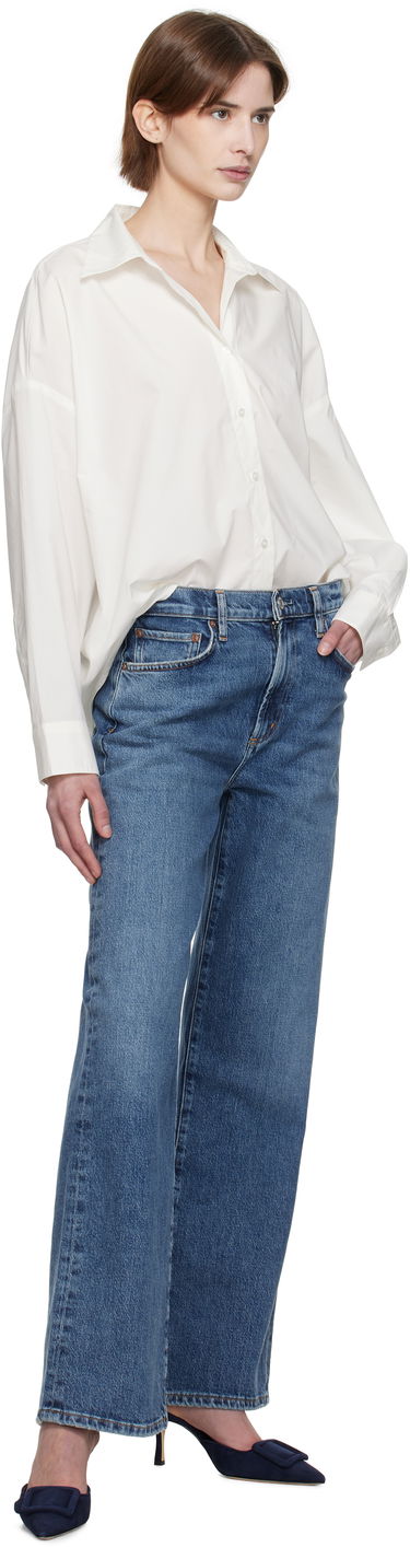 Skjorta AGOLDE AGOLDE Roux Relaxed-Fit Shirt Vit | A7354-1769, 3