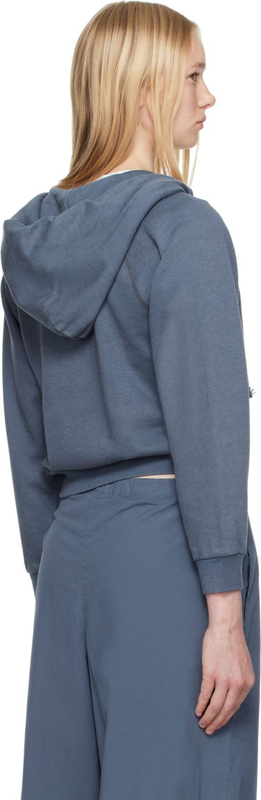 Sweatshirt SKIMS SKIMS Lightweight Fleece Zip Up Hoodie Blå | PL-PLO-8281W, 2