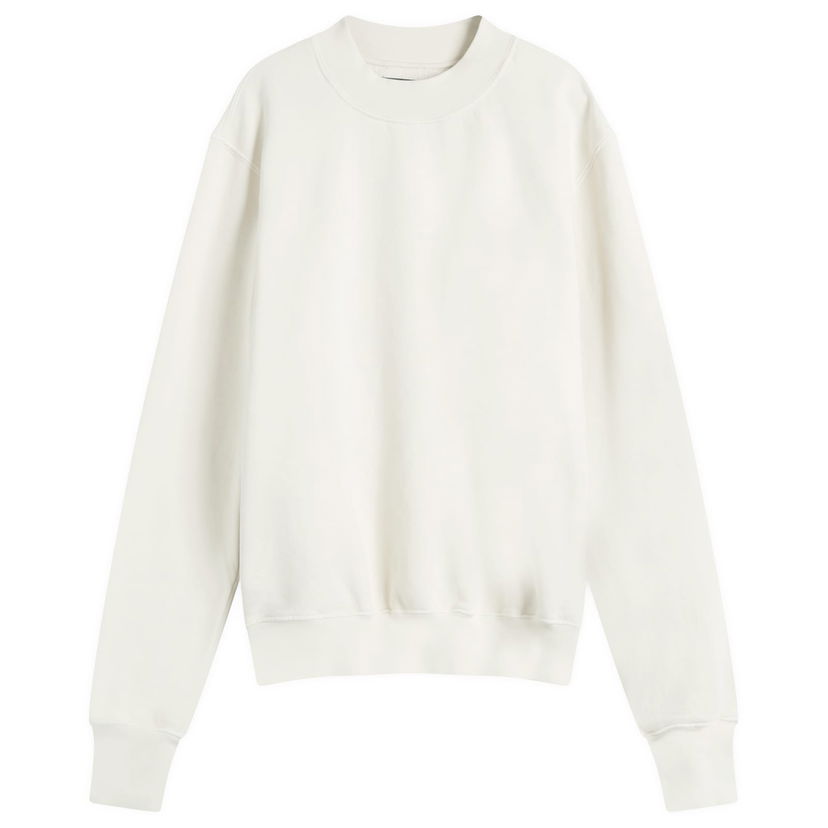 Sweatshirt LES TIEN Heavyweight Banded Mock Neck Polo Vit | CF-1100-IVR