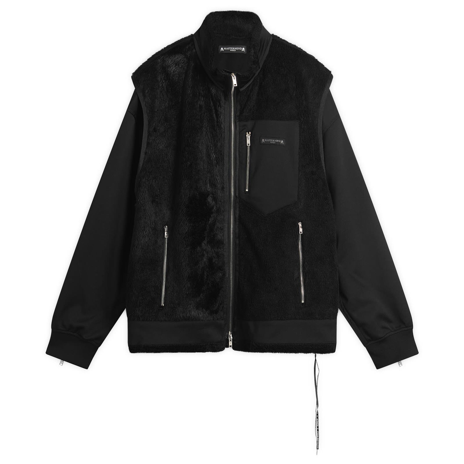 Jacka Mastermind WORLD Layered Sherpa Jacket Svart | MW25S15-BL032-905, 1
