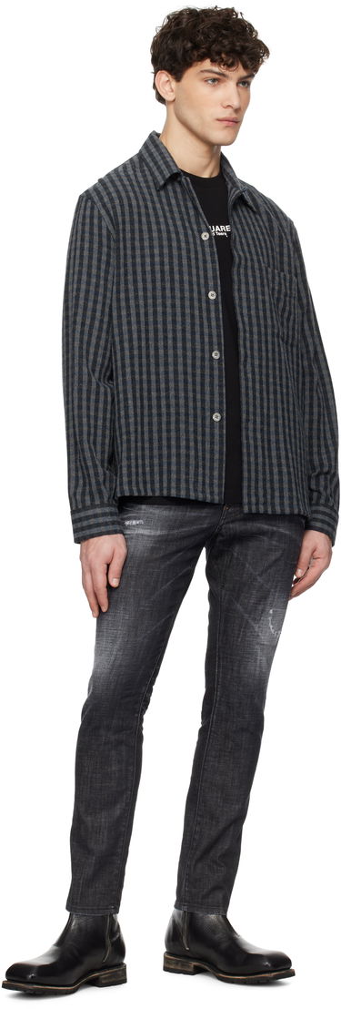 Jeans DSQUARED2 Dsquared2 Easy Wash Skater Jeans Svart | S74LB1617_S30357, 3