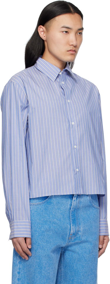 Skjorta Marni Marni Poplin Stripe Cropped Shirt Blå | CUMU0337S0 UTC455, 1