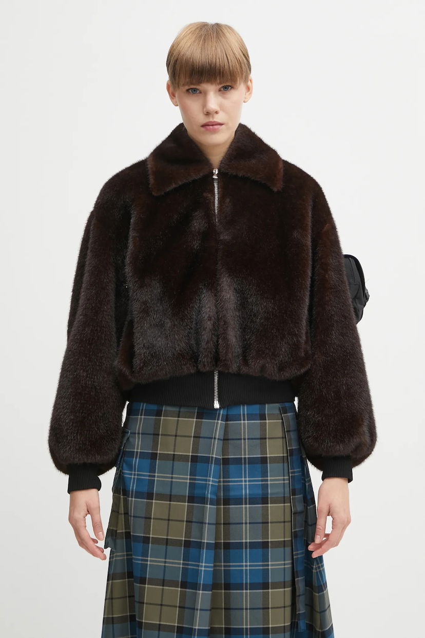 Bomberjacka Coperni Faux Fur Bomber Jacket Brun | COPBL33F9015