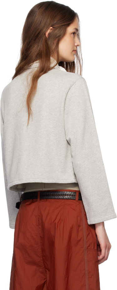 Sweater Bode Bode Heathered Cropped Cardigan Grå | WRS25CS019, 2