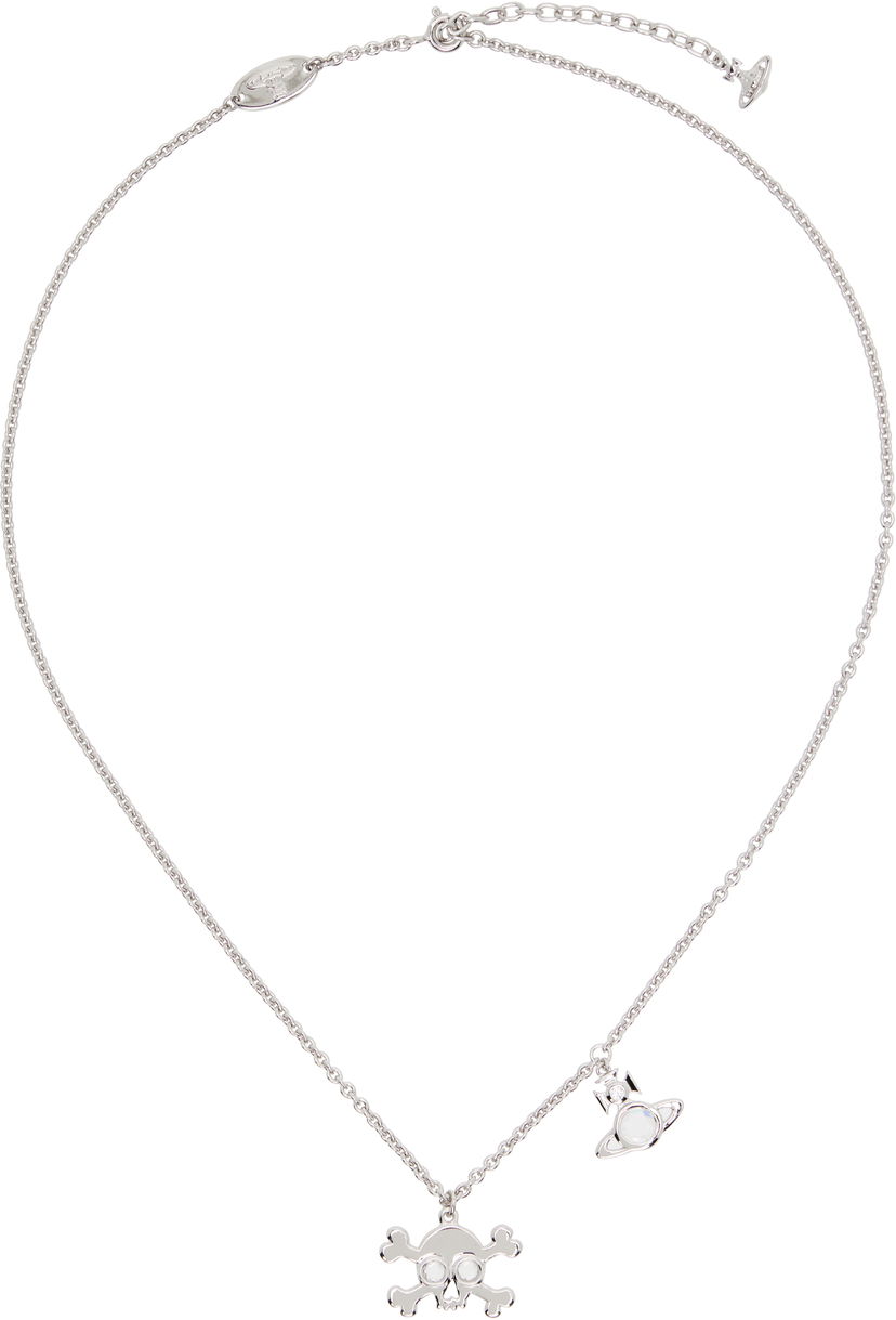 Halsband Vivienne Westwood Vivienne Westwood Franky Skull and Orb Pendant Necklace Metallisk | 630203FY-01P102-