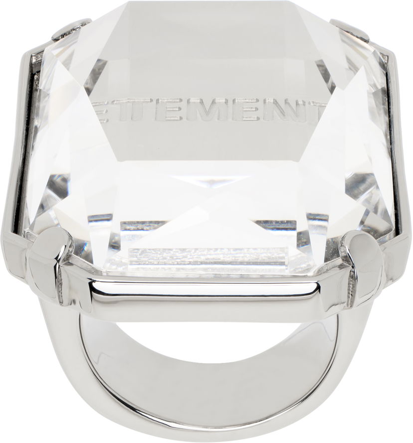 Ringa VETEMENTS Baguette Crystal Ring Metallisk | UA66RI120S