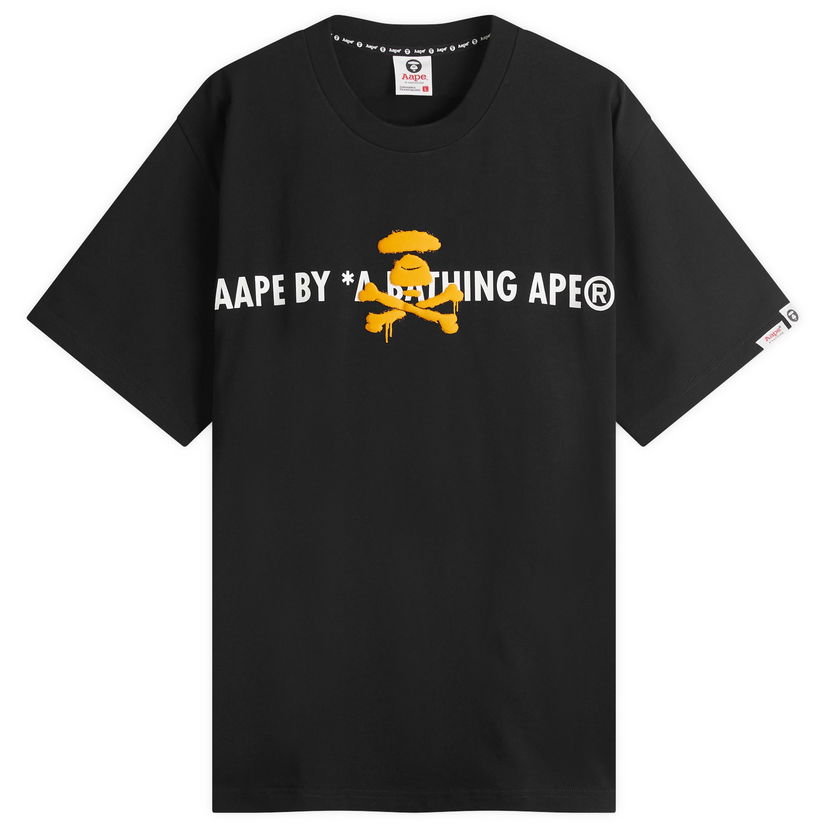 T-shirt AAPE by A Bathing Ape AAPE Graffiti Neon Puff T-Shirt, Size Large Svart | AAPTEM1644XX-BLK
