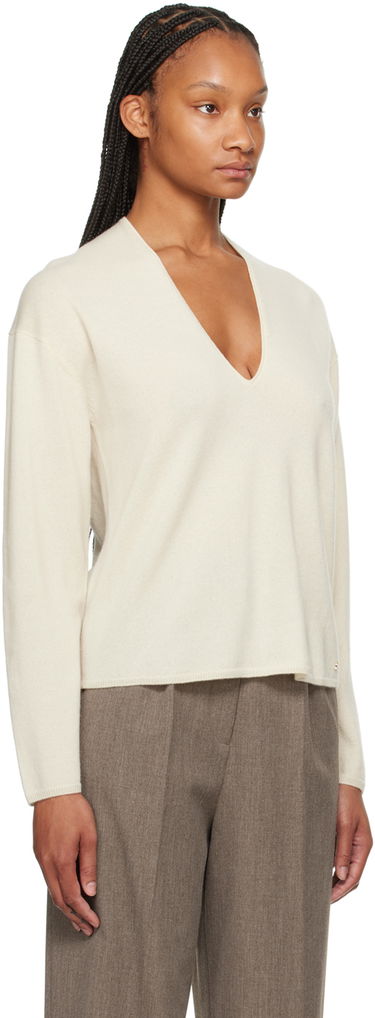 Sweater Anine Bing ANINE BING Athena V-Neck Sweater Beige | A-09-0332-120, 1