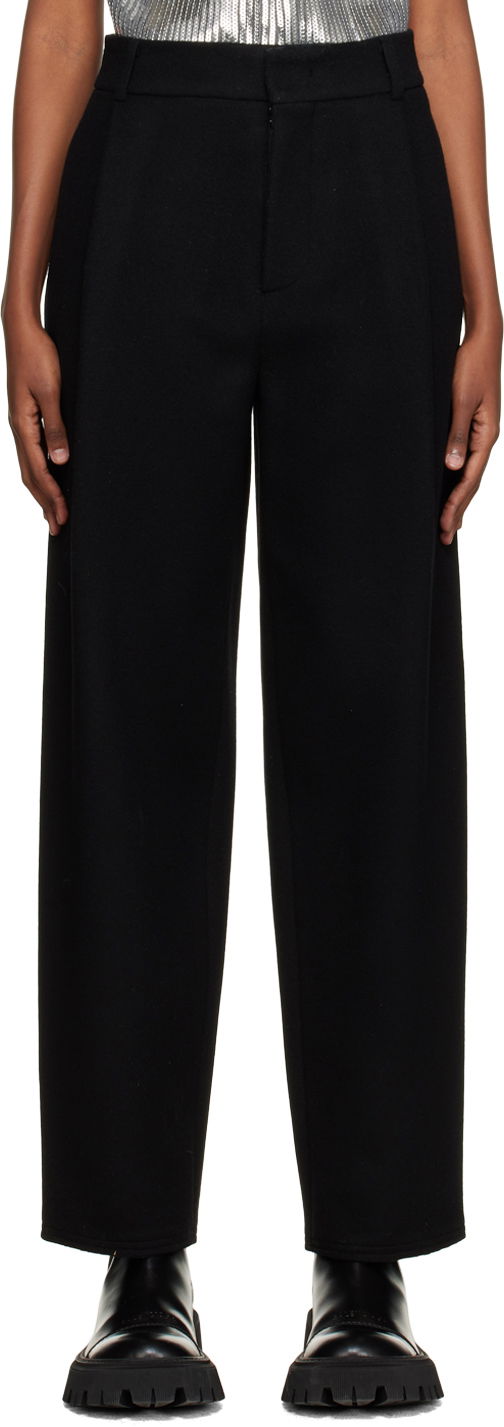 Byxor We11done Wide Fit Trousers Svart | WD-PT3-22-231-W-BK