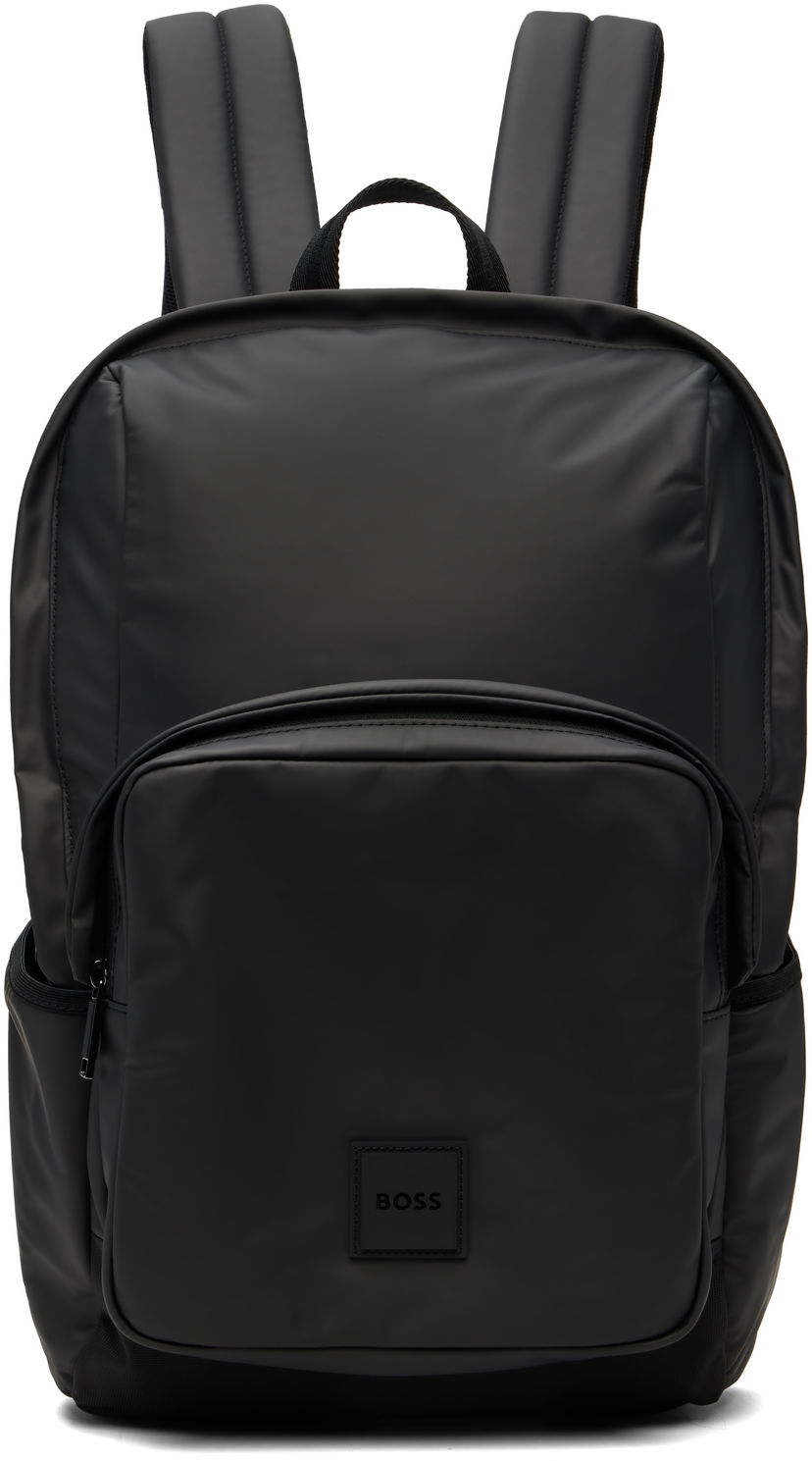 Ryggsäck BOSS Coated Canvas Logo Backpack by BOSS Svart | 50548160
