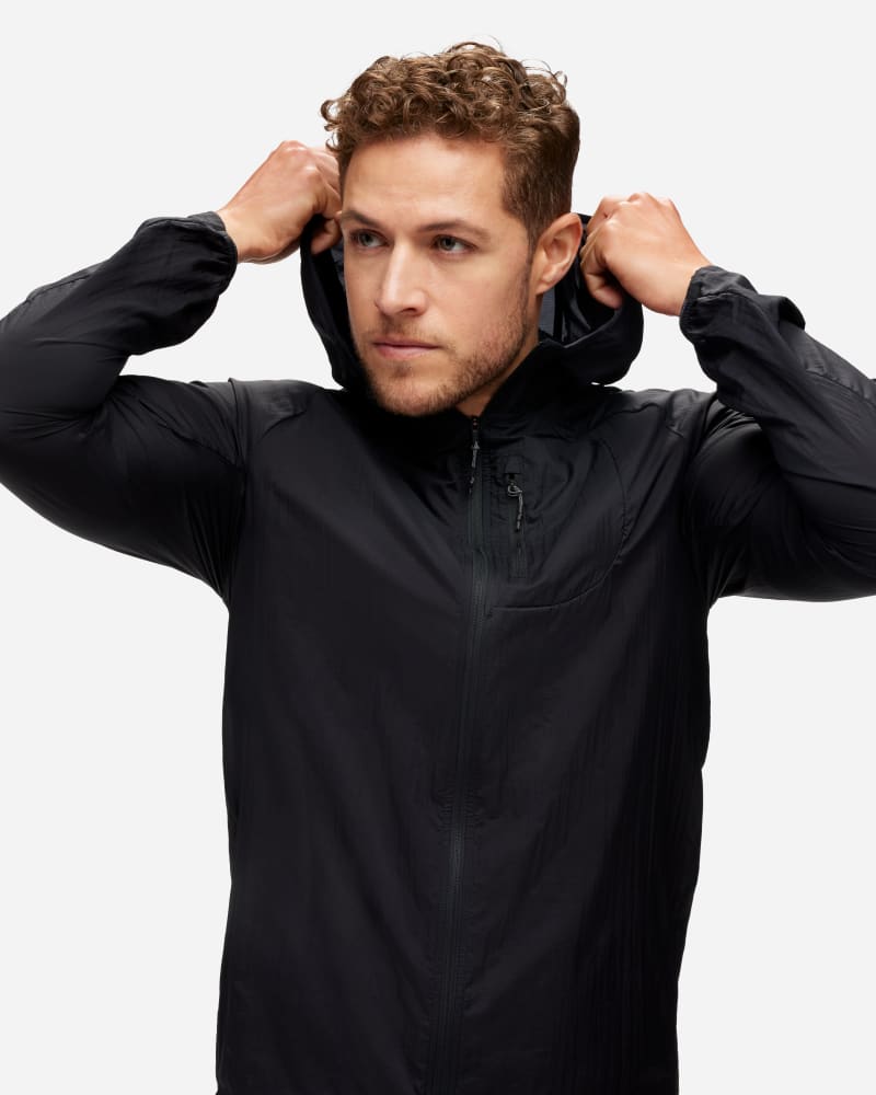 Vindjacka Hoka One One Skyflow Lightweight Running Jacket Svart | 1141690-BLK