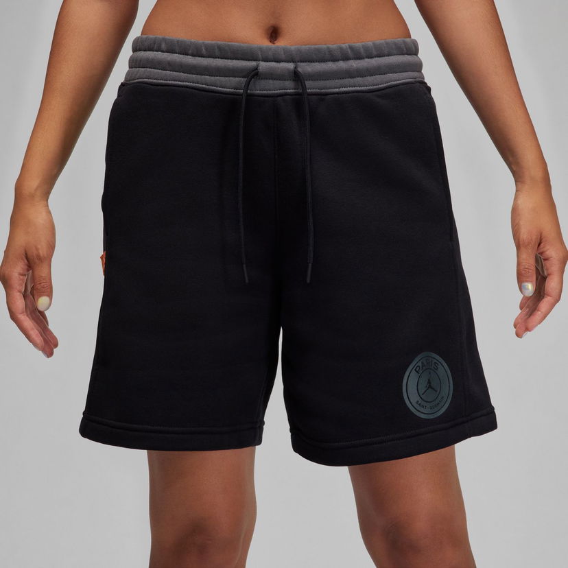 Shorts Jordan Jordan Paris Saint-Germain Wmns Fleece 7" Shorts Black - Women - Shorts Jordan Svart | DZ3269-010