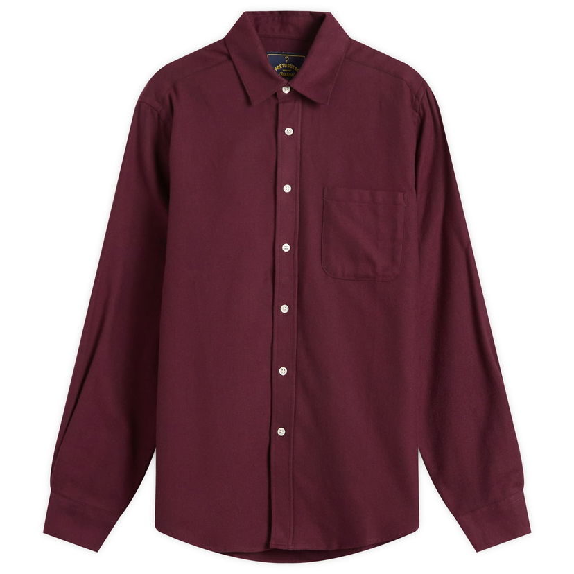Skjorta Portuguese Flannel Teca Flannel Shirt, Size Small Bourgogne | AW25072-BDX