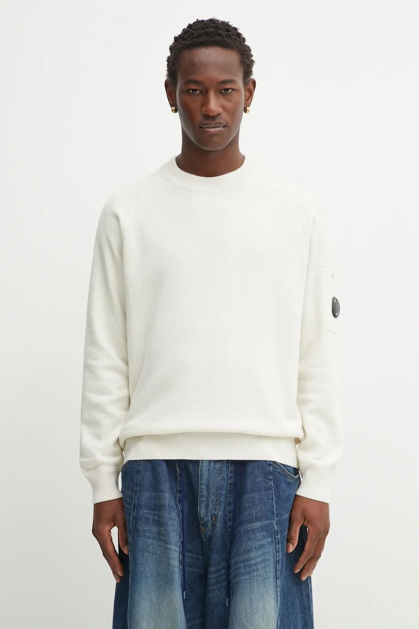 Sweater C.P. Company C.P. Company Wool Blend Sweater Vit | 19CMKN198A110468A
