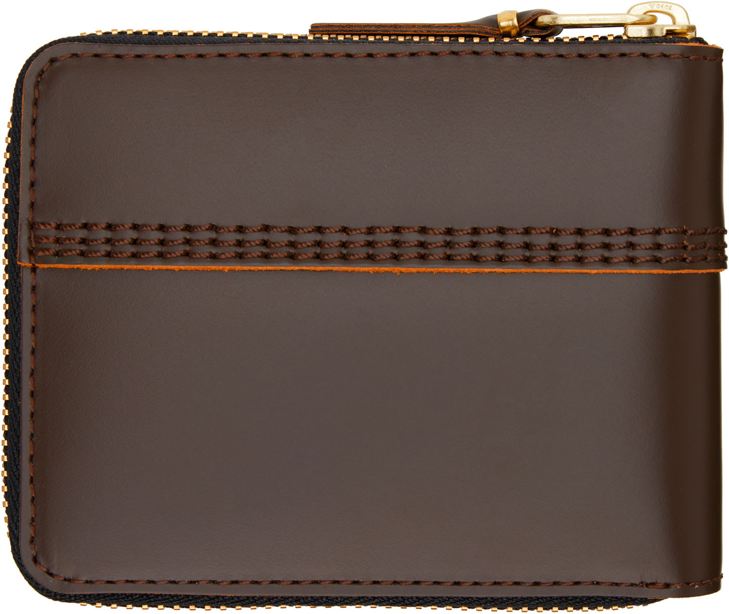 Plånbok Comme des Garçons COMME des GARÇONS Triple Stitch Zip Wallet Brun | SA7100TS, 1