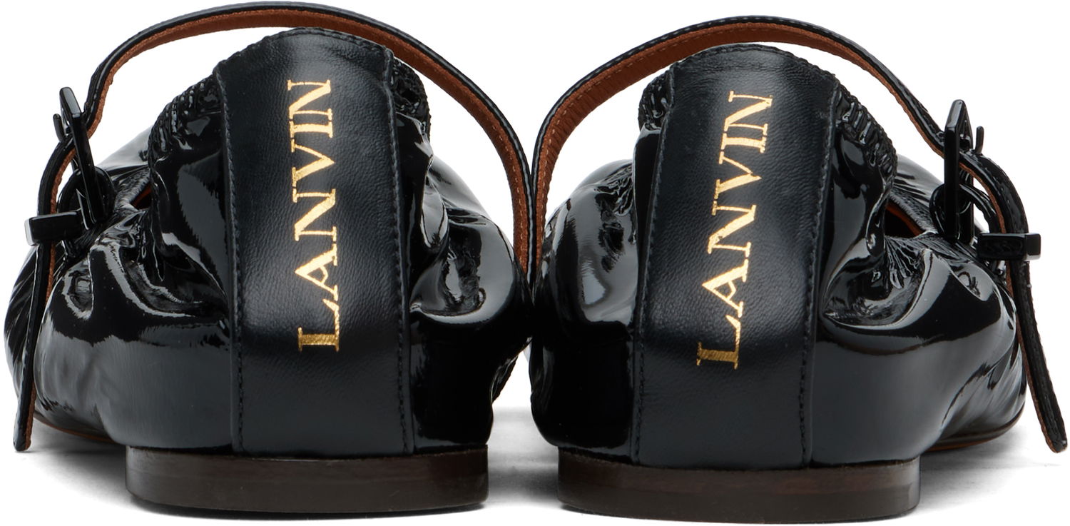Kläder LANVIN Lanvin Mary Jane Glossy Leather Ballerinas Svart | FW-BAMB05-GLOS-H24, 1
