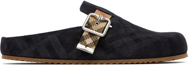 Kläder Burberry Burberry Check Suede Urchin Clogs Svart | 8113394, 0