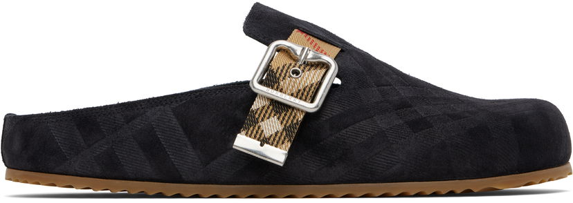 Kläder Burberry Burberry Check Suede Urchin Clogs Svart | 8113394