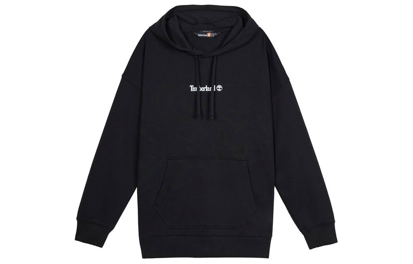 Sweatshirt Timberland Logo Hoodie Svart | A5PVA-001