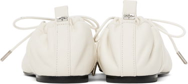 Klä GANNI GANNI Lace-Up Ballerina Flats Vit | S2962, 1