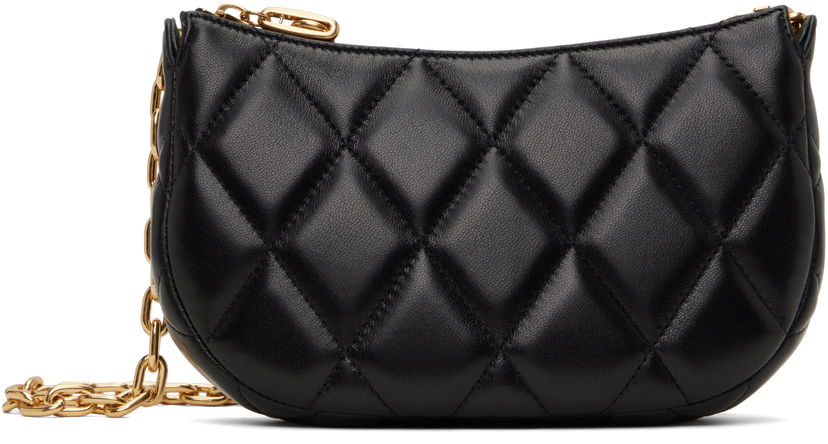 Handväska Burberry Burberry Rocking Horse Quilted Lambskin Chain Bag Svart | 8105328